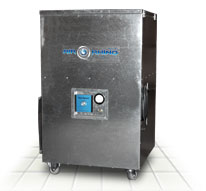 Electrocorp AirRhino Upright, up to 100 pounds of activated charcoal / carbon, odor, chemical, fumes, gas control, reduction, filtration