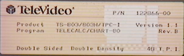 Image: TeleCalc/Chart-80 disk label